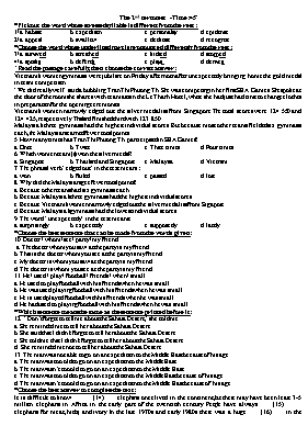 Đề thi học kỳ 2 môn Tiếng Anh Khối 12